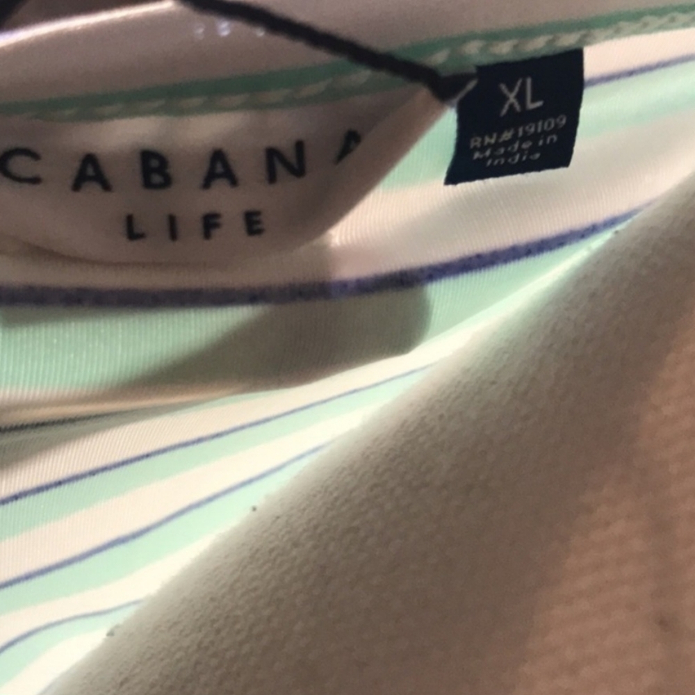 Cabana Life UPF 50+ Rashguard Top XL blue white striped - Picture 7 of 7